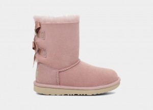 Rose / Grey Ugg Bailey Bow II Kids' Boots | 517364-VGQ