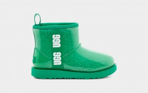 Turquoise / Green Ugg Classic Clear Mini II Kids' Boots | 590186-EOD