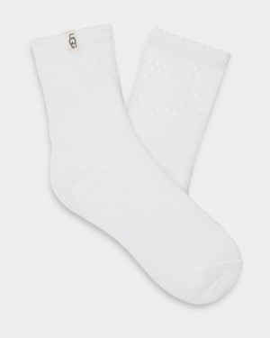 White Ugg Adabella Quarter Women Socks | 128954-JQR