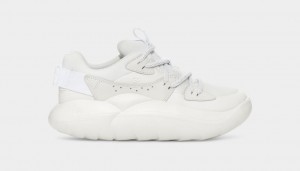 White Ugg LA Cloud Lace Women Sneakers | 317482-LHB