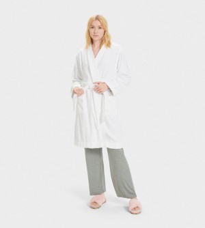 White Ugg Lorie Terry Robe Women Sleepwear | 103275-RGY