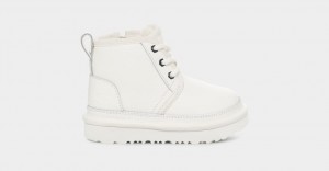 White Ugg Neumel II Leather Kids' Boots | 276459-WMX