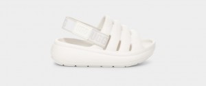 White Ugg Sport Yeah Kids' Sandals | 019562-JMO