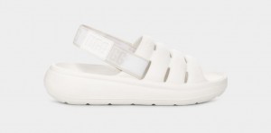 White Ugg Sport Yeah Women Slides | 867594-DCK