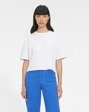 White Ugg Tana Cropped Women Tops | 980653-UJQ