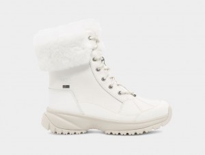 White Ugg Yose Fluff Women Boots | 604872-PQZ