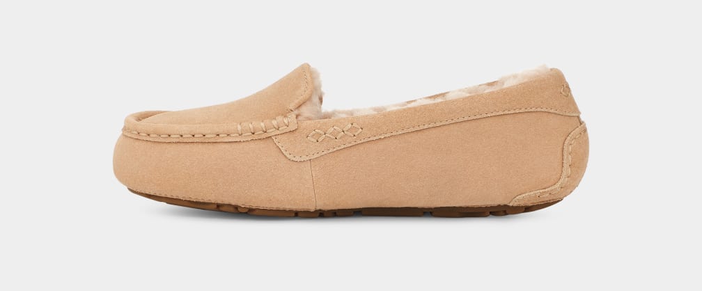 Beige Ugg Ansley Women Moccasins | 018694-DEJ