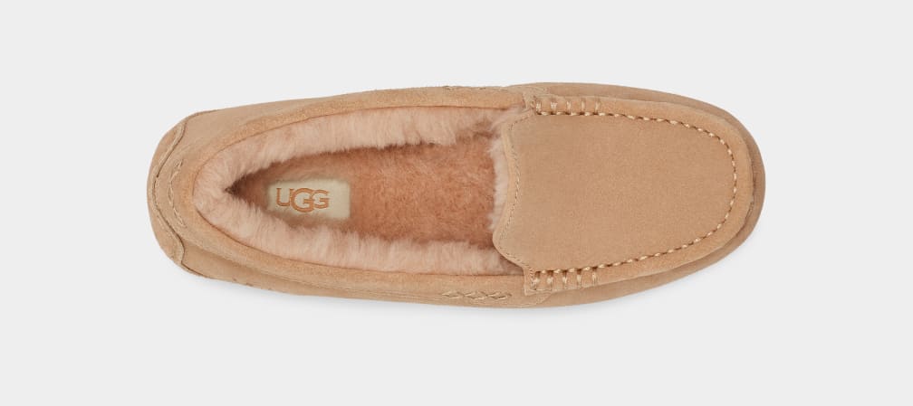 Beige Ugg Ansley Women Moccasins | 018694-DEJ