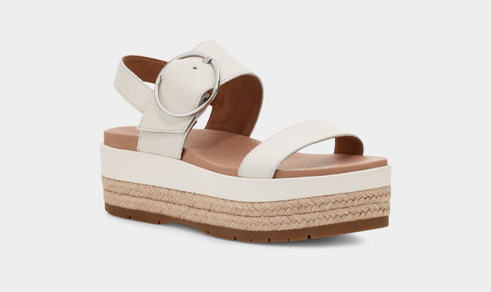 Beige Ugg April Women Sandals | 875410-HNL