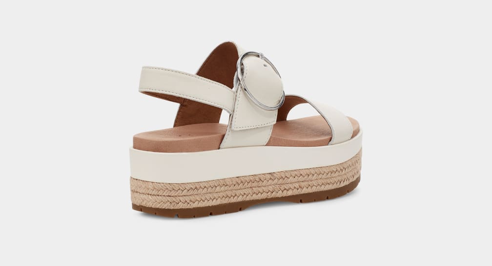 Beige Ugg April Women Sandals | 875410-HNL