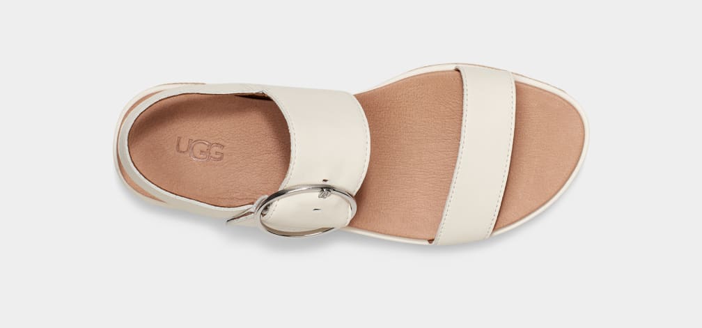 Beige Ugg April Women Sandals | 875410-HNL