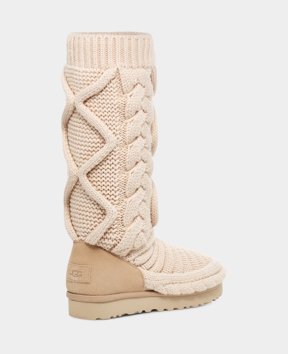 Beige Ugg Classic Tall Chunky Knit Women Boots | 325948-GDC