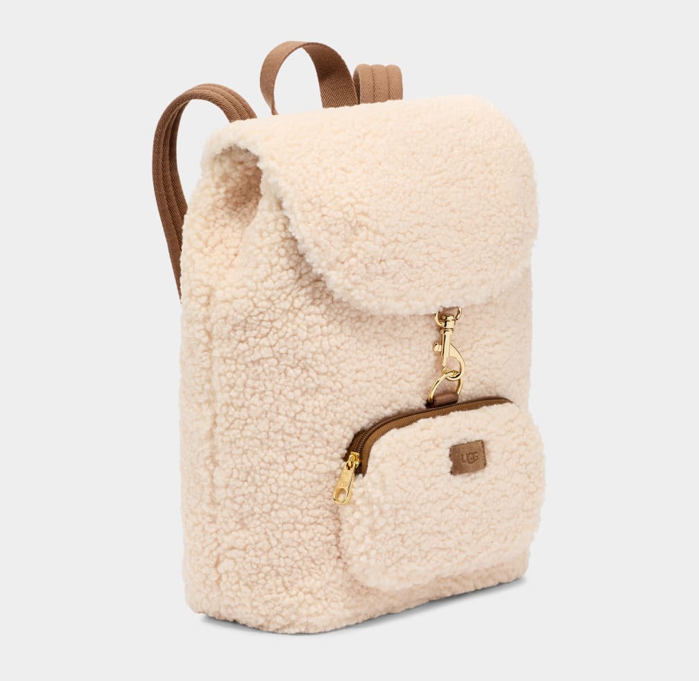 Beige Ugg Inara Fluff Women Backpacks | 294713-GUN