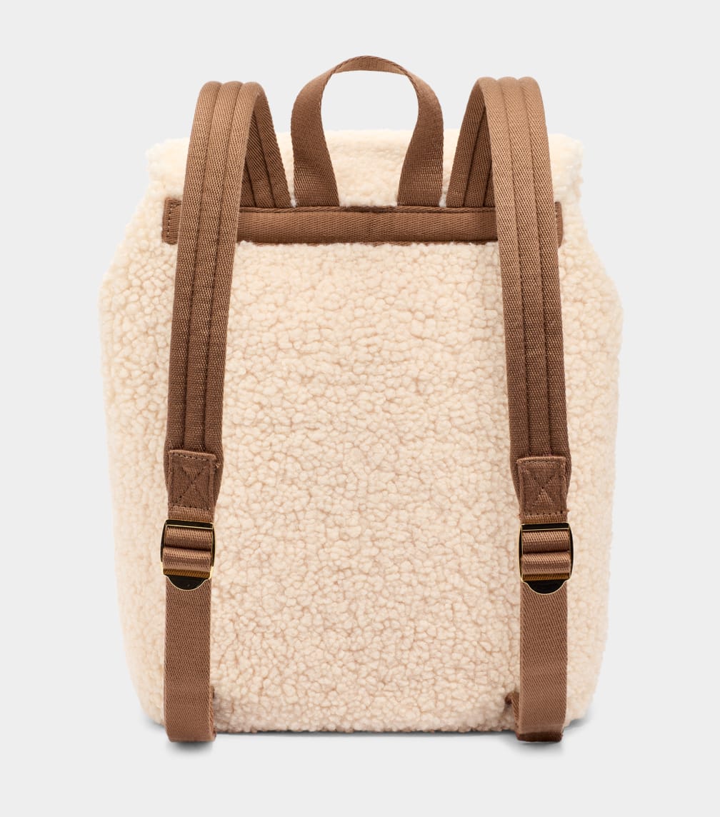 Beige Ugg Inara Fluff Women Backpacks | 294713-GUN