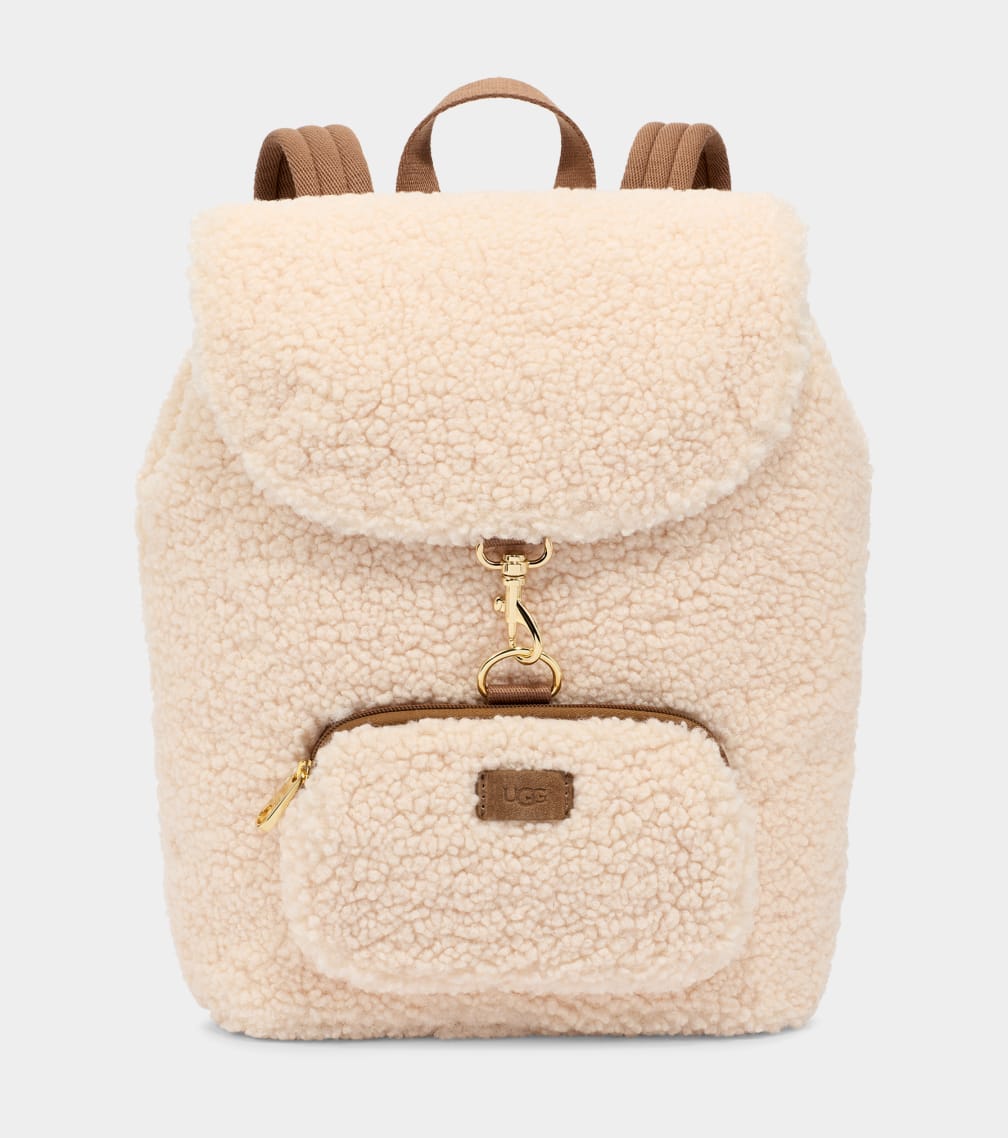 Beige Ugg Inara Fluff Women Backpacks | 294713-GUN