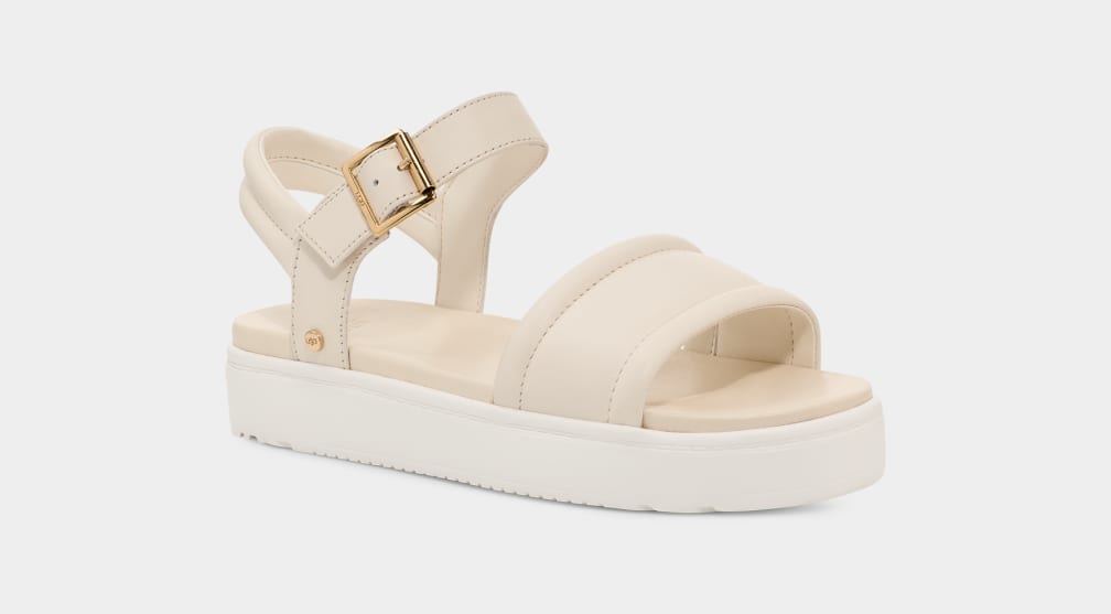 Beige Ugg Zayne Strap Women Sandals | 812937-EYG