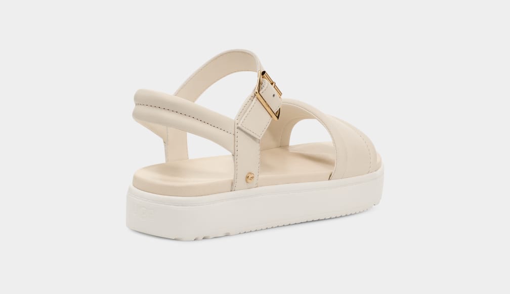 Beige Ugg Zayne Strap Women Sandals | 812937-EYG