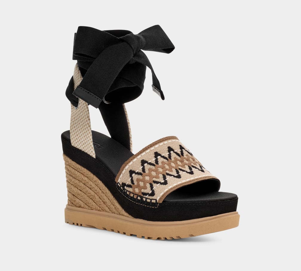 Black Ugg Abbot Wrap Women Sandals | 641753-IQP