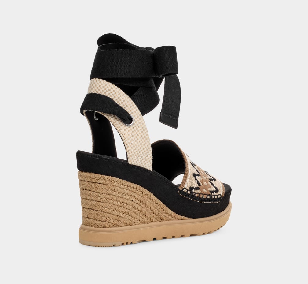 Black Ugg Abbot Wrap Women Sandals | 641753-IQP