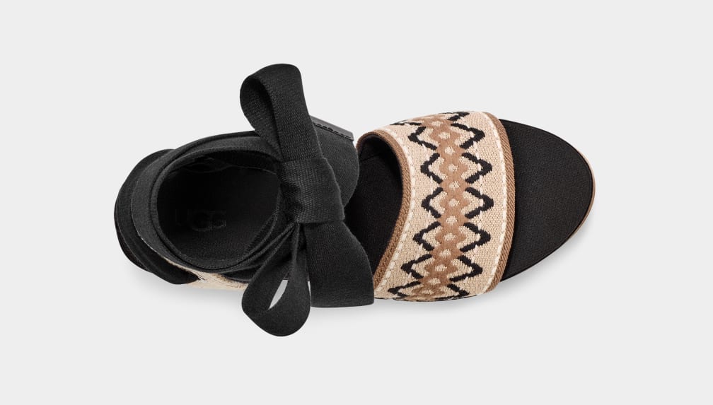 Black Ugg Abbot Wrap Women Sandals | 641753-IQP