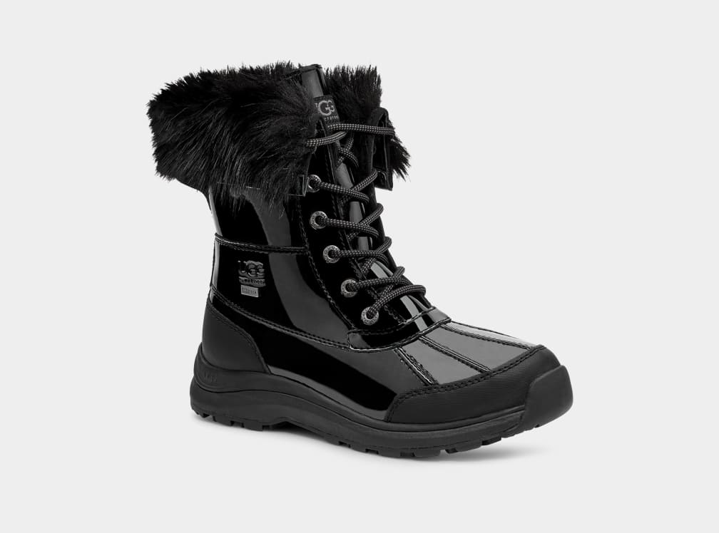 Black Ugg Adirondack III Patent Women Boots | 671980-USH