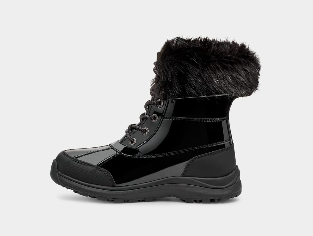 Black Ugg Adirondack III Patent Women Boots | 671980-USH