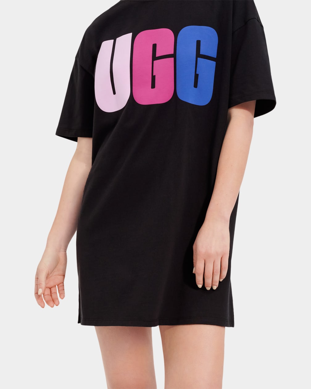 Black Ugg Alayah Logo T-Shirt Women Dress | 690327-LIQ