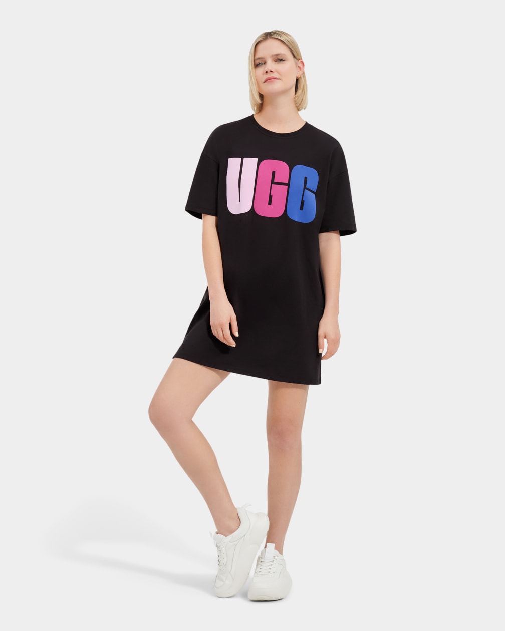 Black Ugg Alayah Logo T-Shirt Women Dress | 690327-LIQ