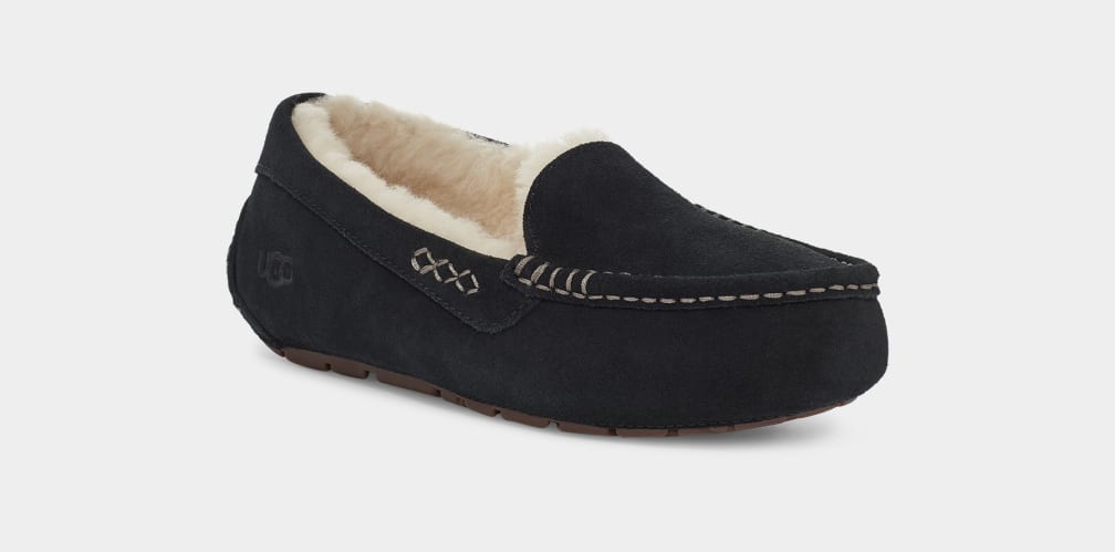 Black Ugg Ansley Women Moccasins | 260359-IOX