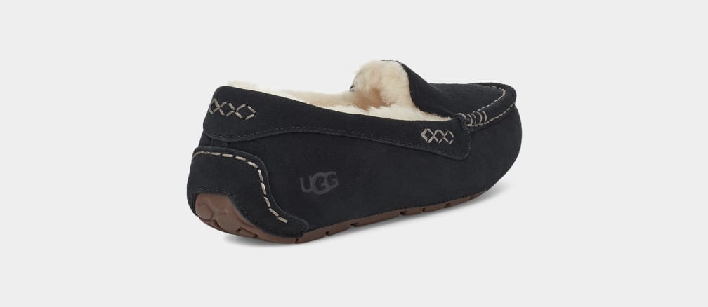 Black Ugg Ansley Women Moccasins | 260359-IOX