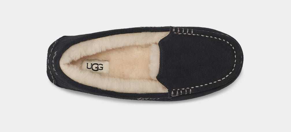 Black Ugg Ansley Women Moccasins | 260359-IOX