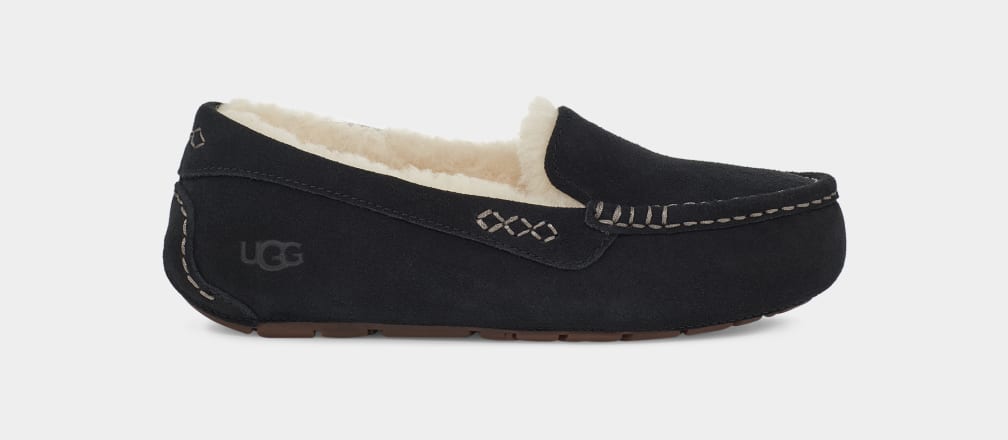 Black Ugg Ansley Women Moccasins | 260359-IOX