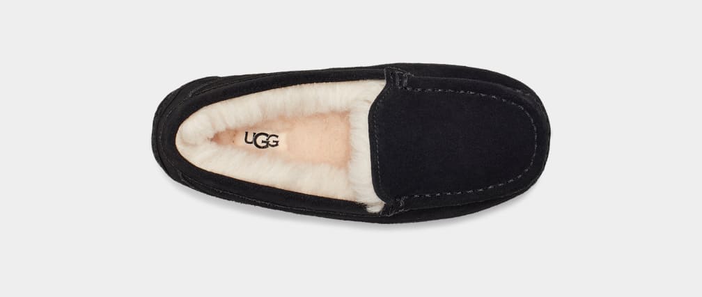 Black Ugg Ascot Kids' Slippers | 126985-FNZ