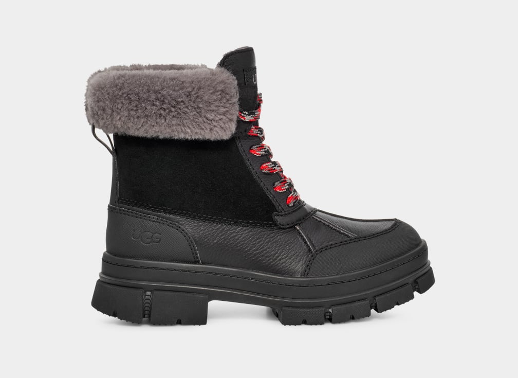 Black Ugg Ashton Addie Women Boots | 480761-OGB