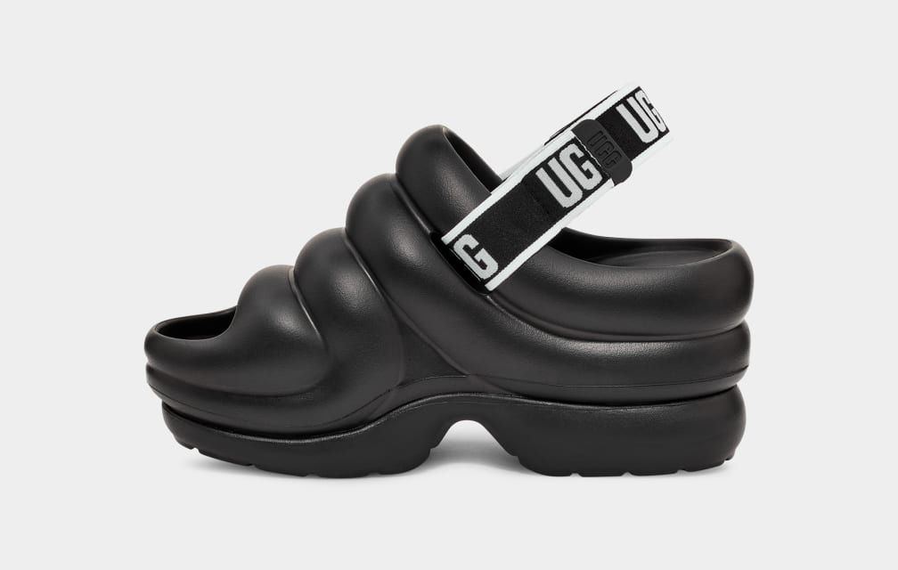 Black Ugg Aww Yeah Women Sandals | 674815-BXQ