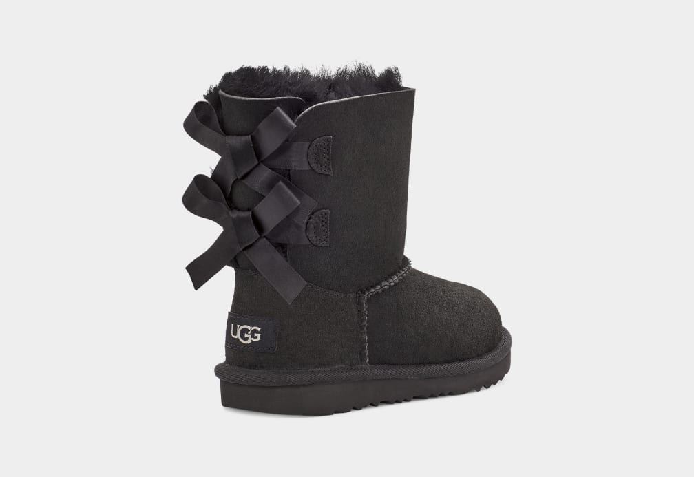 Black Ugg Bailey Bow II Kids' Boots | 459168-JKD