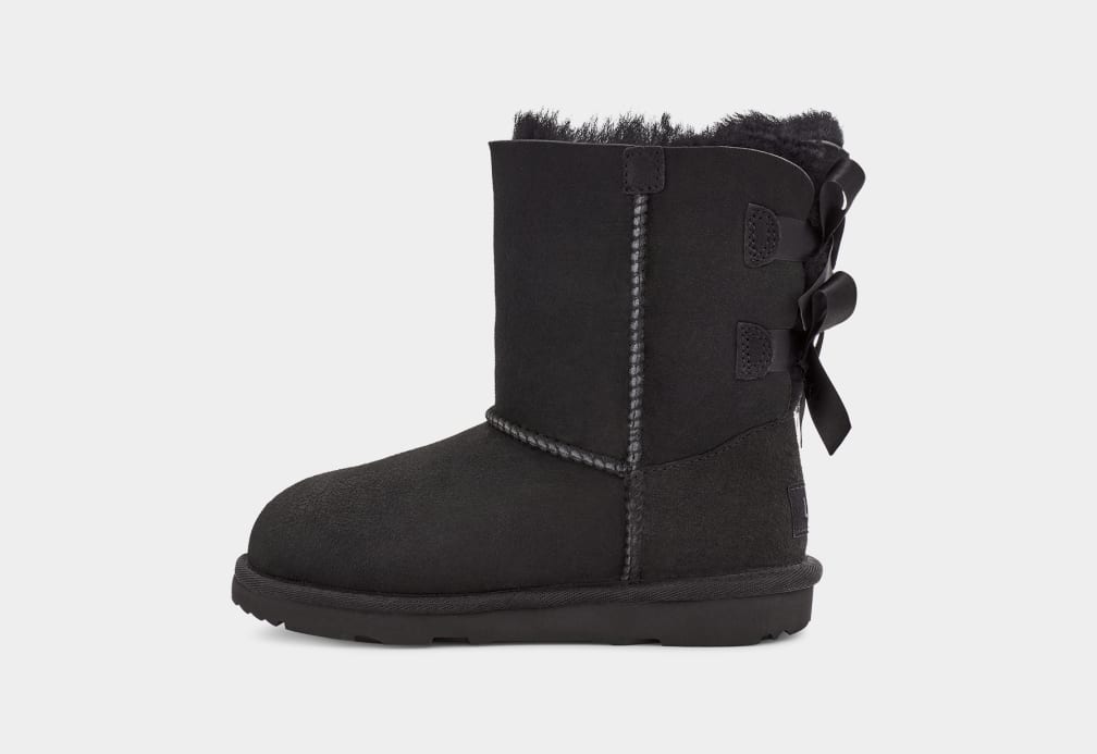 Black Ugg Bailey Bow II Kids' Boots | 459168-JKD