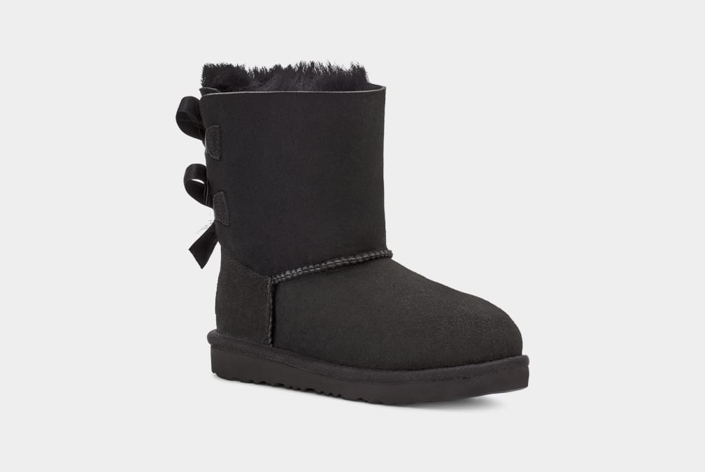 Black Ugg Bailey Bow II Kids' Boots | 459168-JKD