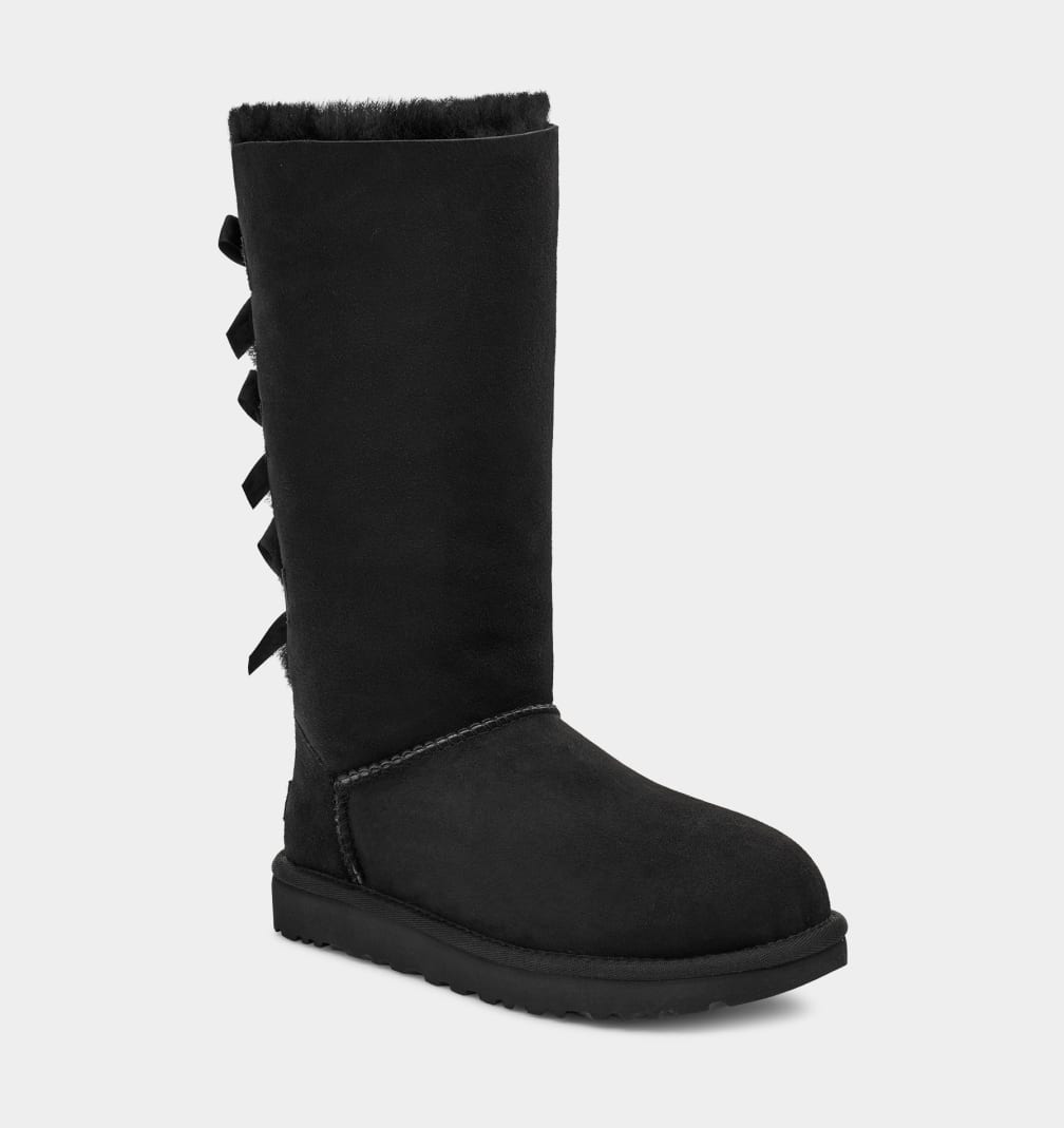 Black Ugg Bailey Bow Tall II Women Boots | 510982-YHO