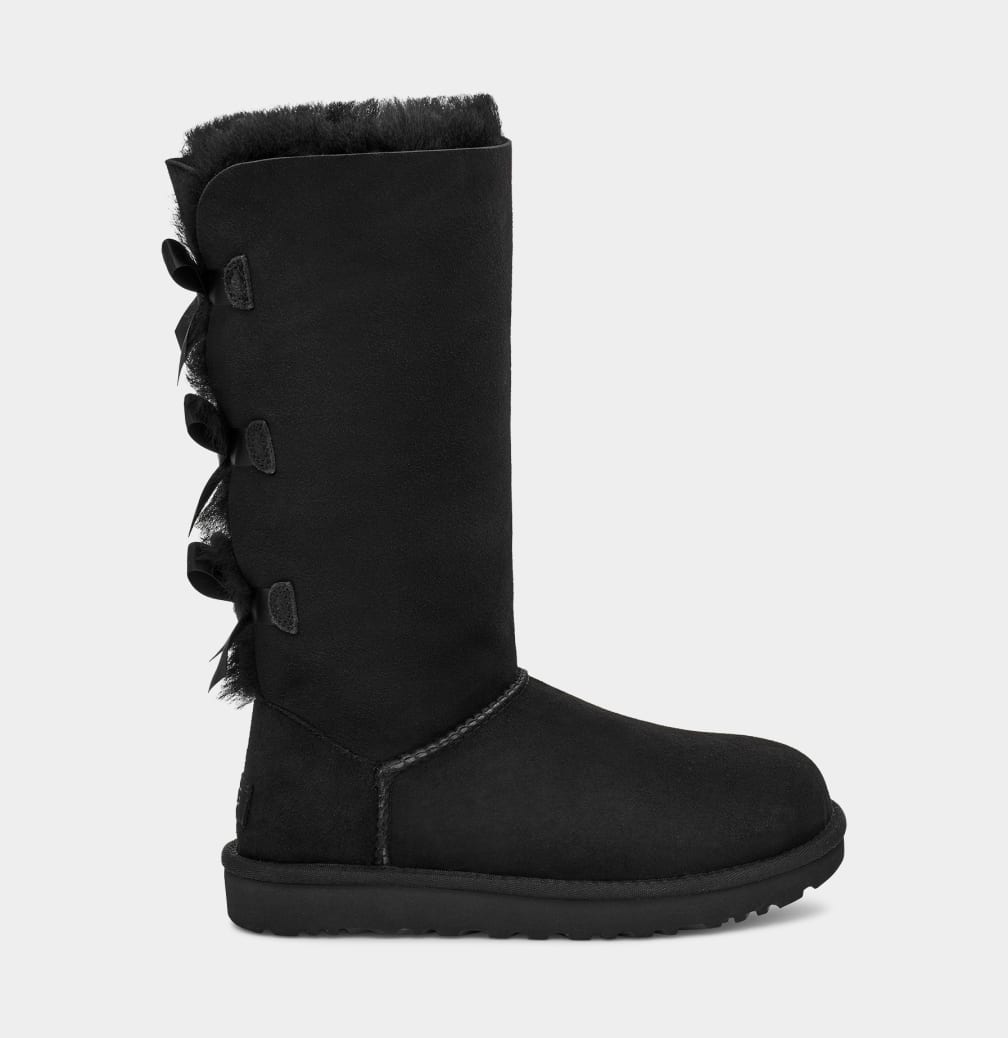 Black Ugg Bailey Bow Tall II Women Boots | 510982-YHO