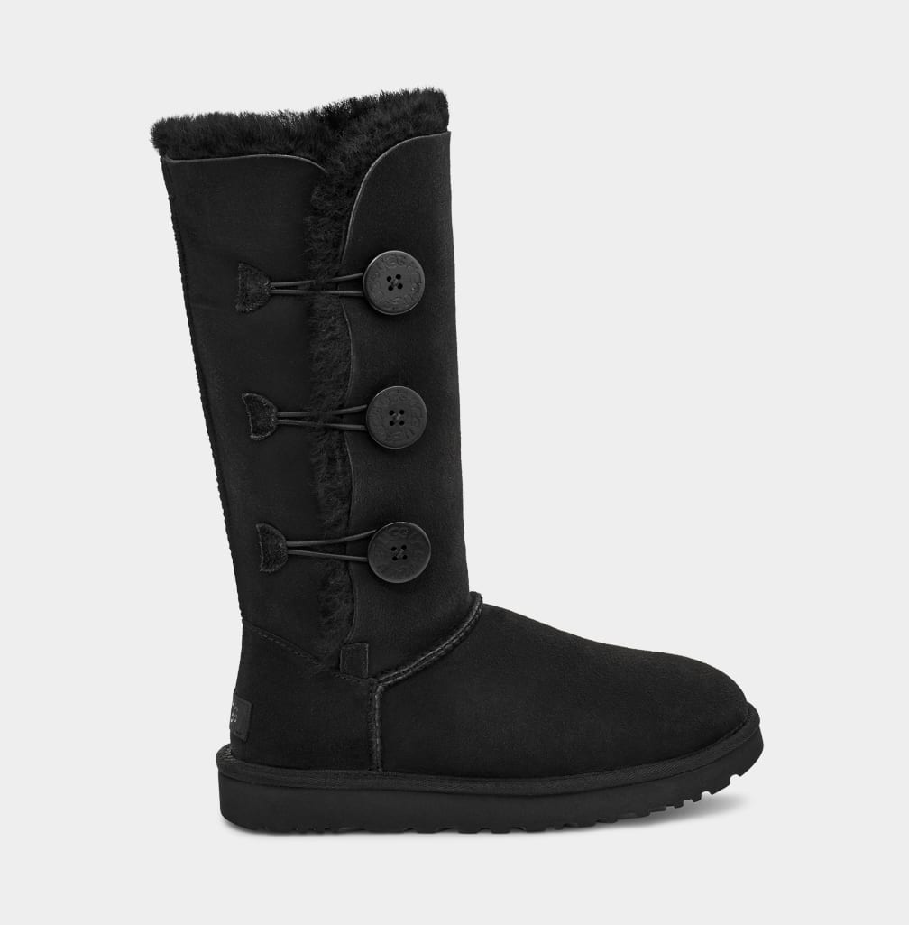 Black Ugg Bailey Button Triplet II Women Boots | 524097-AKS