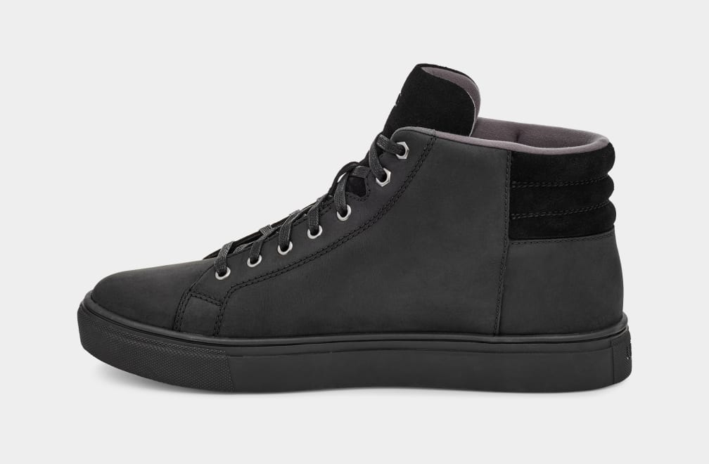 Black Ugg Baysider High Weather Men Sneakers | 569471-EQX