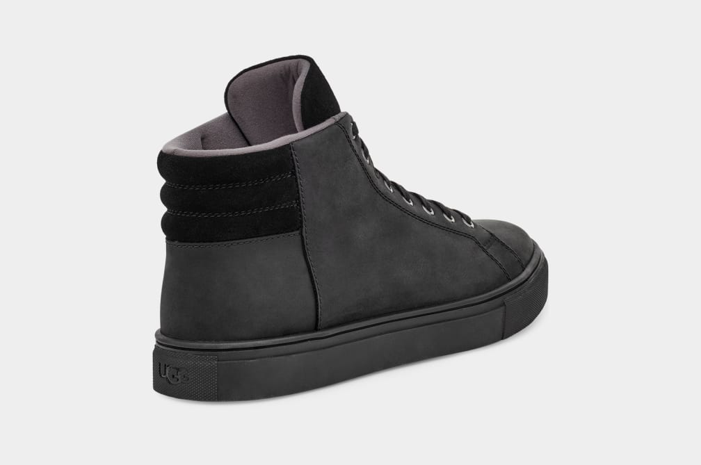 Black Ugg Baysider High Weather Men Sneakers | 569471-EQX