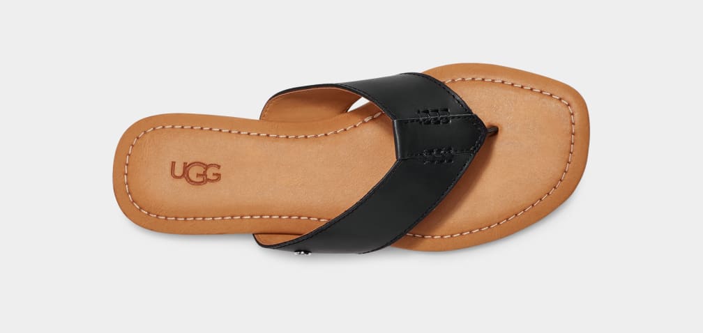 Black Ugg Carey Flip Women Slides | 946825-EVH