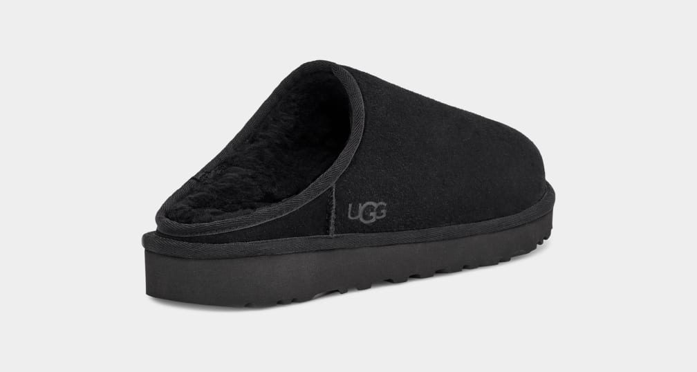 Black Ugg Classic Men Slippers | 260318-TBK