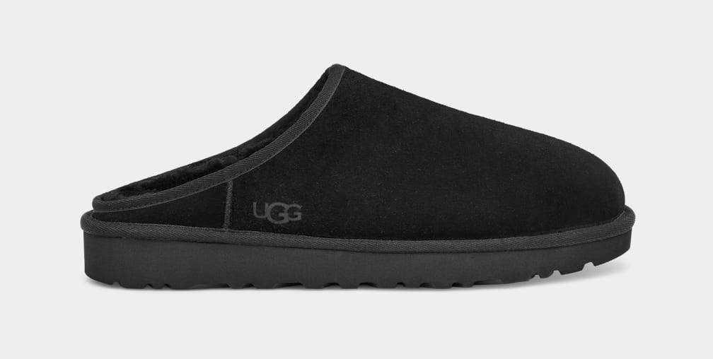 Black Ugg Classic Men Slippers | 260318-TBK