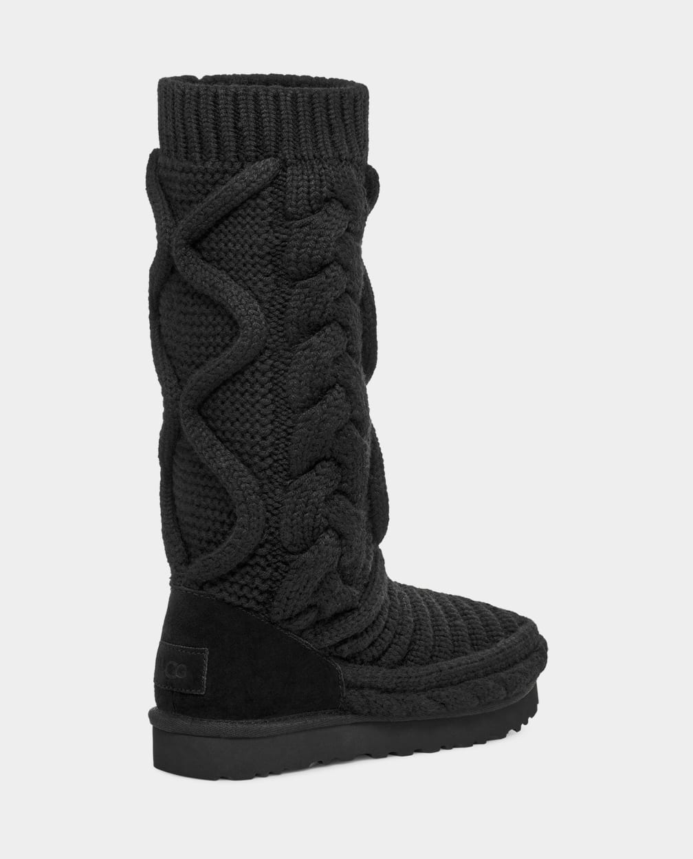 Black Ugg Classic Tall Chunky Knit Women Boots | 348721-TYH