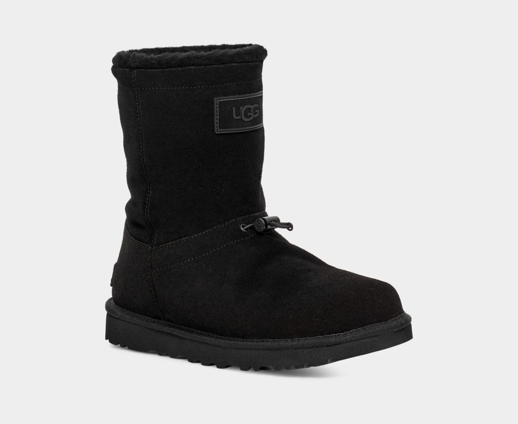 Black Ugg Classic Toggler Women Boots | 138562-AUB