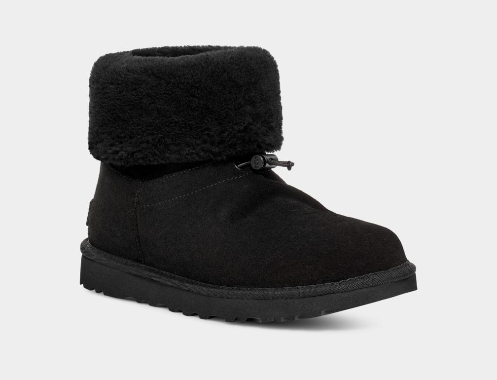 Black Ugg Classic Toggler Women Boots | 138562-AUB