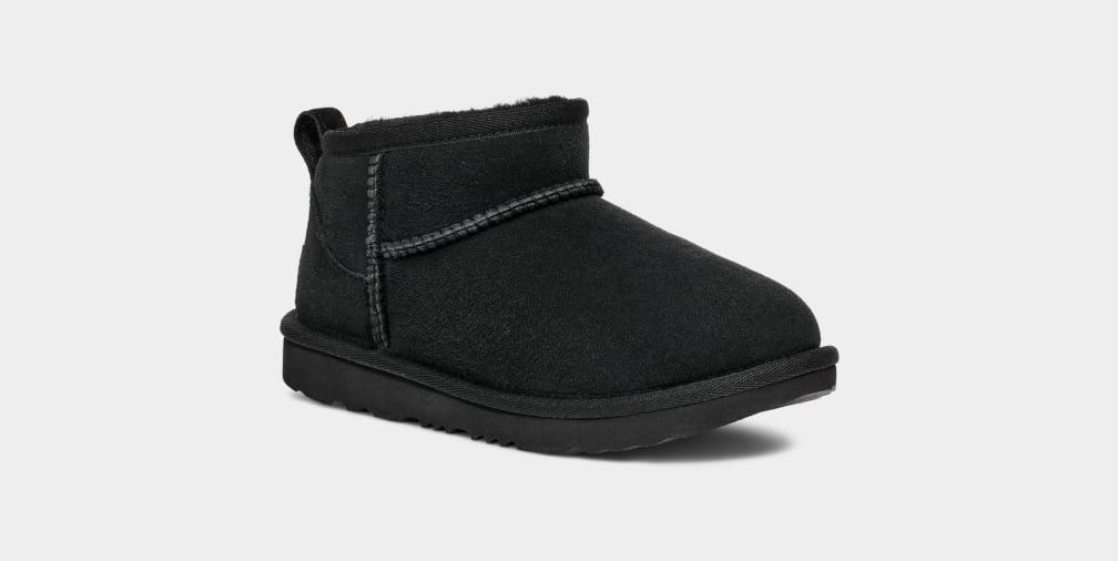 Black Ugg Classic Ultra Mini Kids' Boots | 540318-CZG